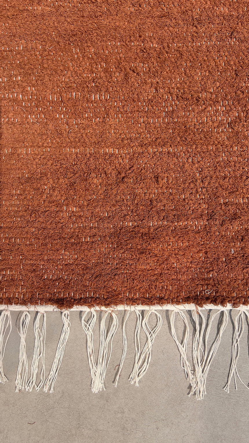 Tapis en coton recyclé tissé à la main AMALIA
