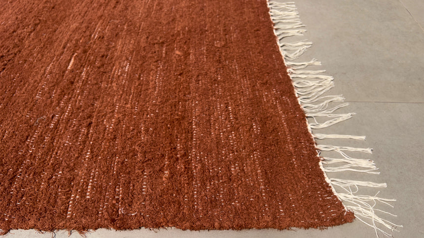 Tapis en coton recyclé tissé à la main AMALIA