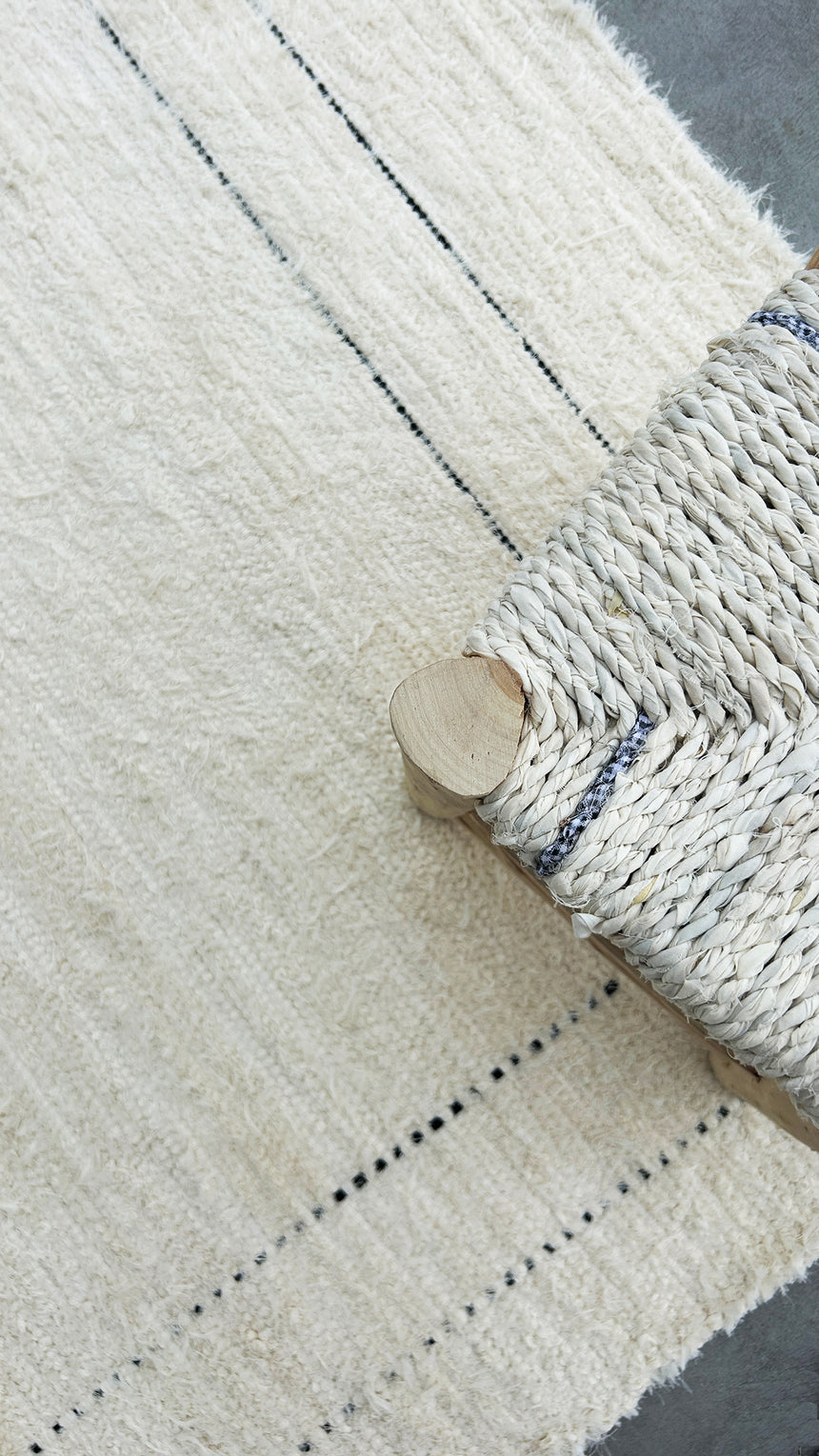 Tapis en coton recyclé tissé à la main VASCO