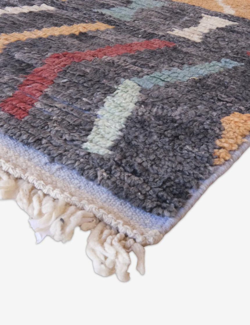 Pure Berber wool hallway rug 74 x 351 cm