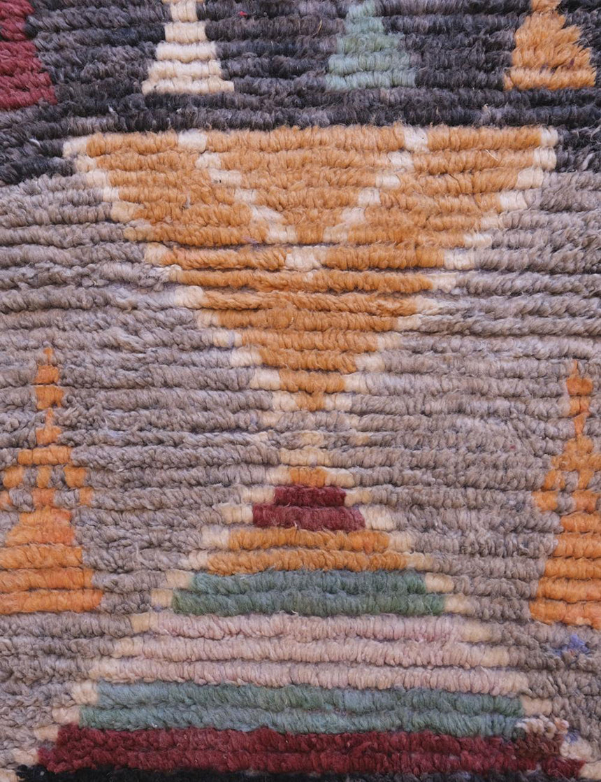 Pure Berber wool hallway rug 74 x 351 cm