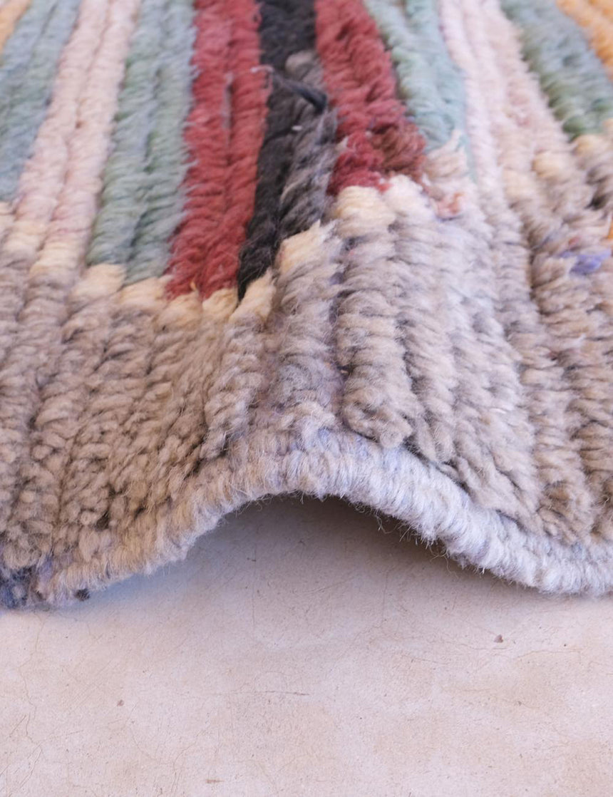 Pure Berber wool hallway rug 74 x 351 cm