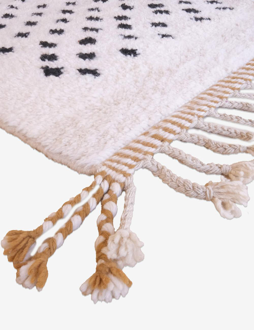 Tapis berbère contemporain noué main laine - sur mesure