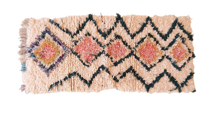 Tapis de couloir Berbere marocain pure laine 72 x 163 cm - AFKliving