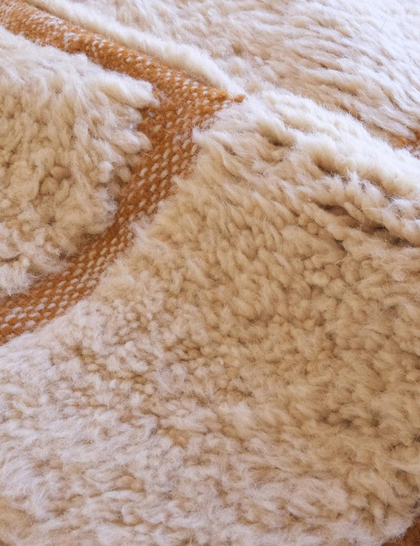 Tapis berbère contemporain noué main laine - sur mesure