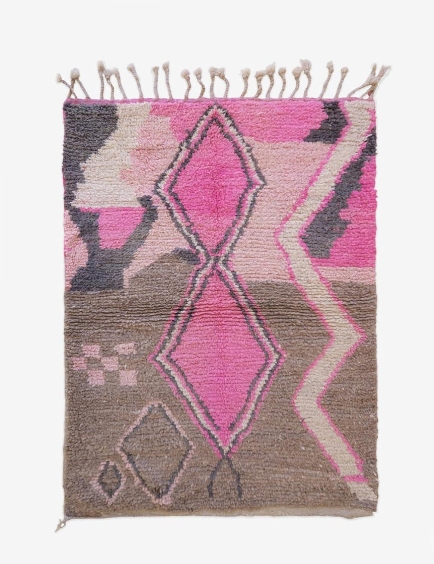 Petit tapis berbere marocain moderne en laine 112 x 163 cm - AFKliving