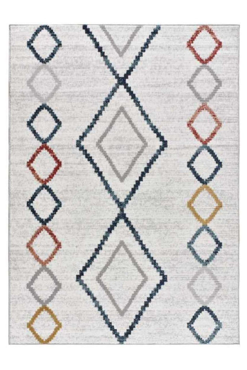 Tapis à motifs géométriques en polyester QUADRIS - AFKliving