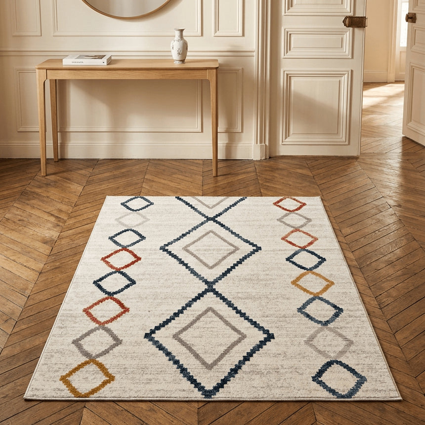 Tapis à motifs géométriques QUADRIS