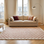 Tapis damier poils longs doux et volumineux CHECKERS
