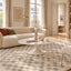 Tapis damier poils longs doux et volumineux CHECKERS