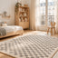 Tapis damier poils longs doux et volumineux CHECKERS