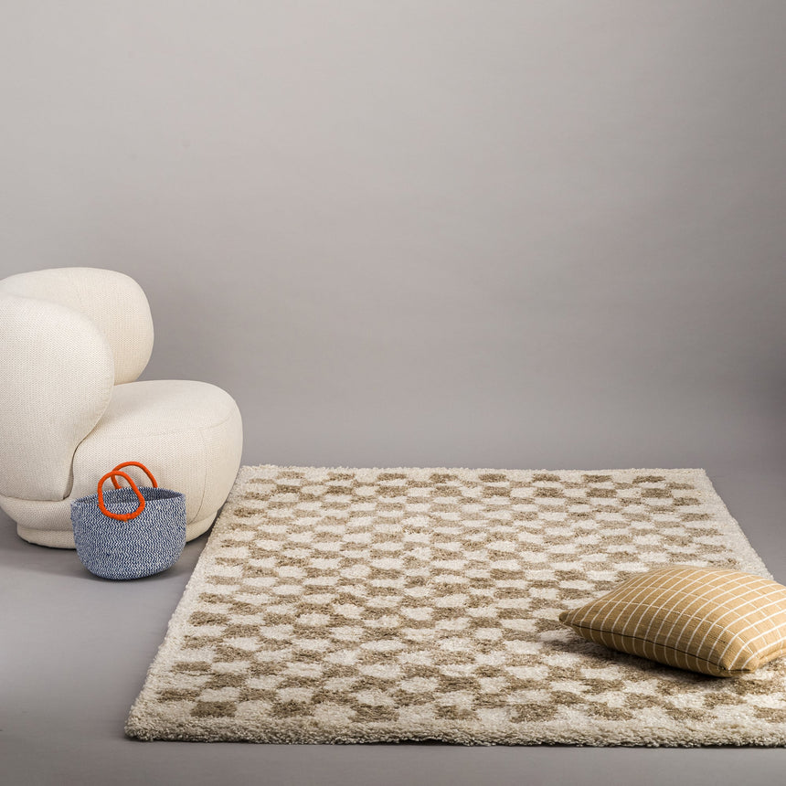 Tapis à poil haut doux et confortable CHECKERS - AFKliving