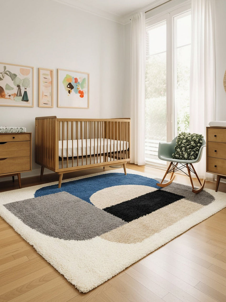 Tapis à poils longs design tons chauds GATSBY - AFKliving