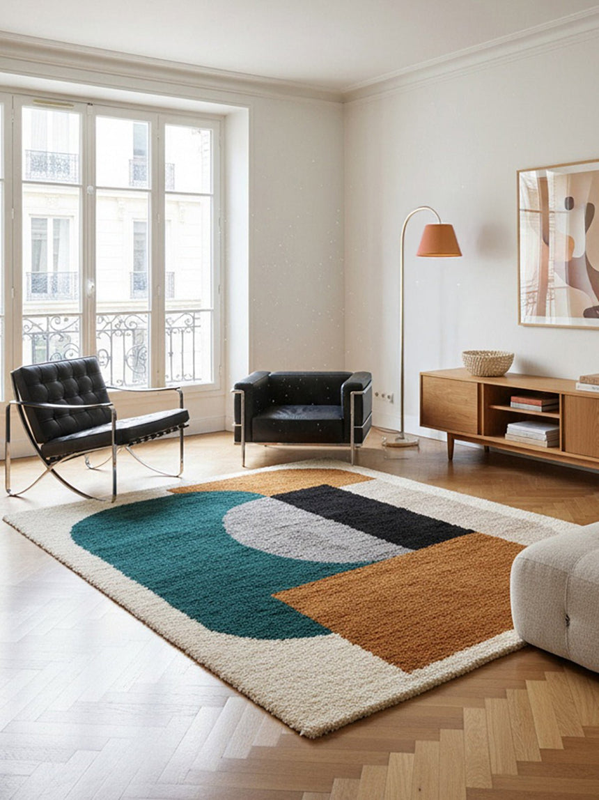 Tapis à poils longs design tons chauds GATSBY - AFKliving