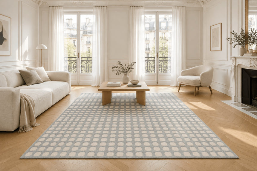 Tapis à relief doux et élégant PIXEL
