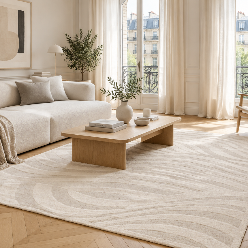 Rug with soft and comfortable relief effect WAVE