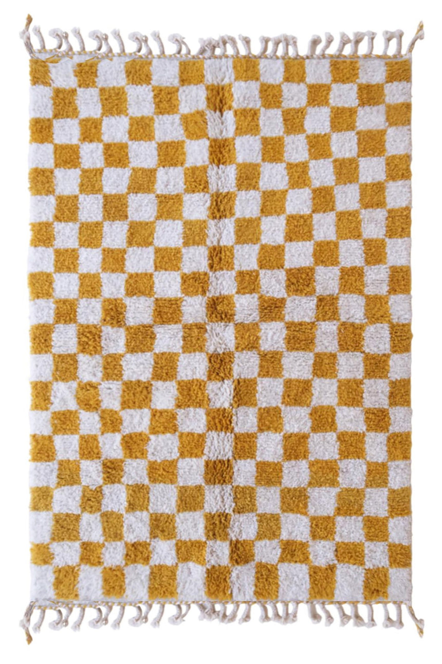 Tapis Berbere à carreaux en laine 156 x 234 cm - AFKliving