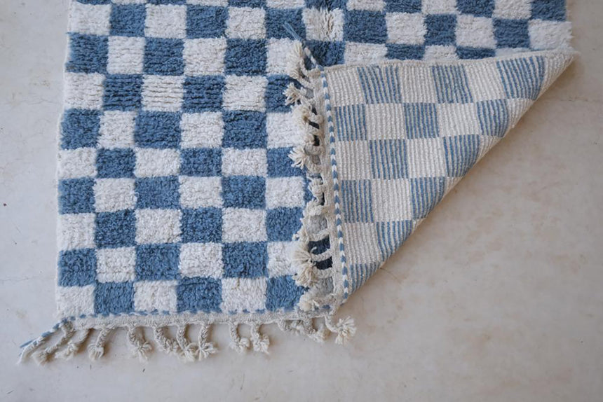 Tapis Berbere à carreaux en laine 156 x 240 cm - AFKliving