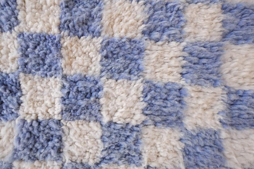 Tapis Berbere à carreaux en laine 160 x 253 cm - AFKliving