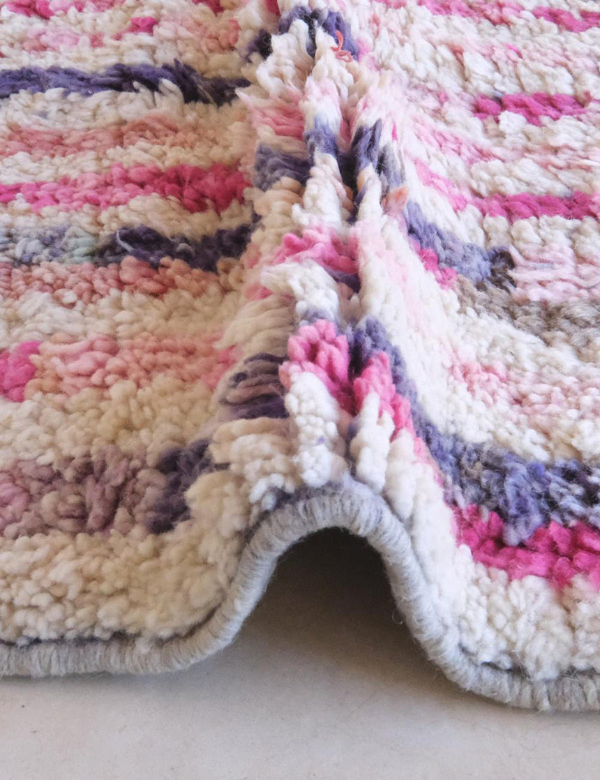 Tapis berbère à rayures noué main laine - sur mesure - AFKliving
