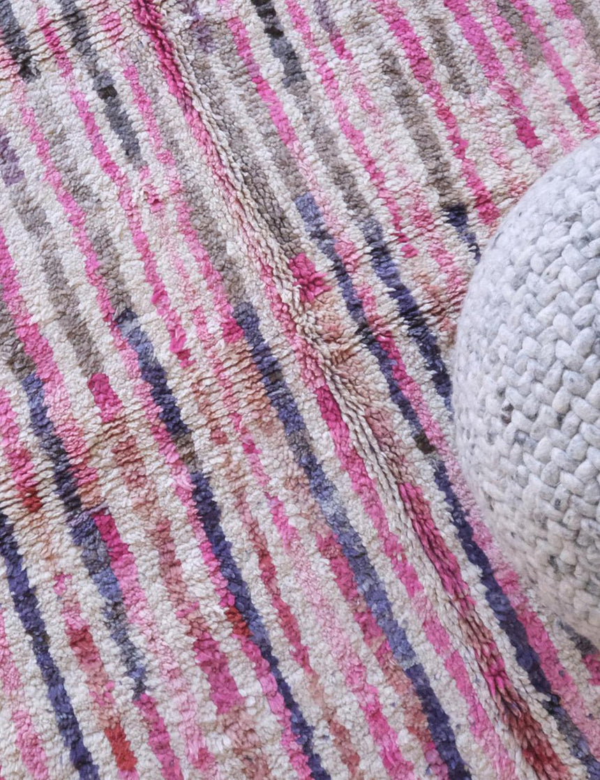 Tapis berbère à rayures noué main laine - sur mesure - AFKliving