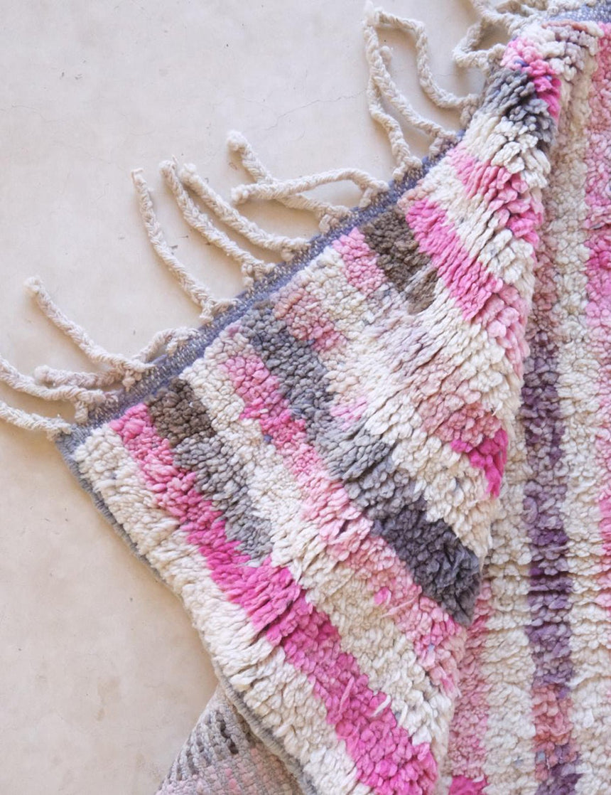 Tapis berbère à rayures noué main laine - sur mesure - AFKliving