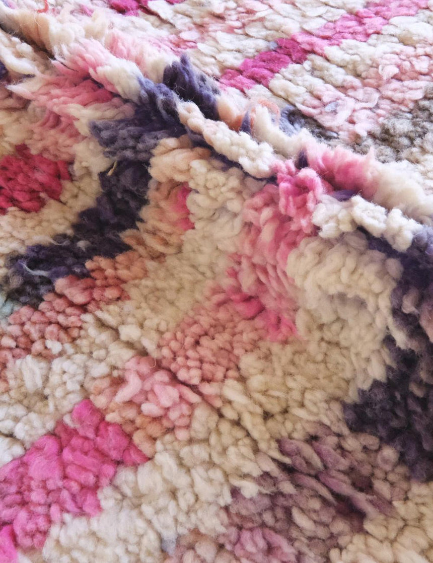 Tapis berbère à rayures noué main laine - sur mesure - AFKliving