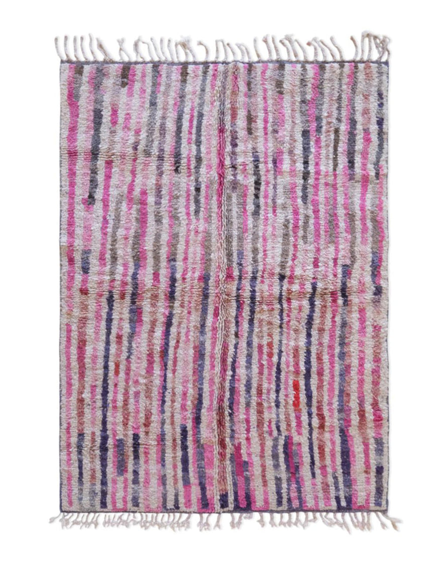 Tapis berbère à rayures noué main laine - sur mesure - AFKliving