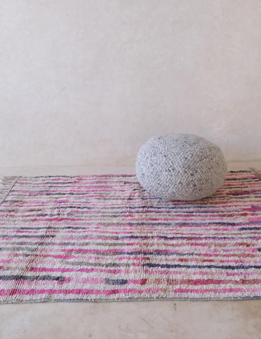 Tapis berbère à rayures noué main laine - sur mesure - AFKliving