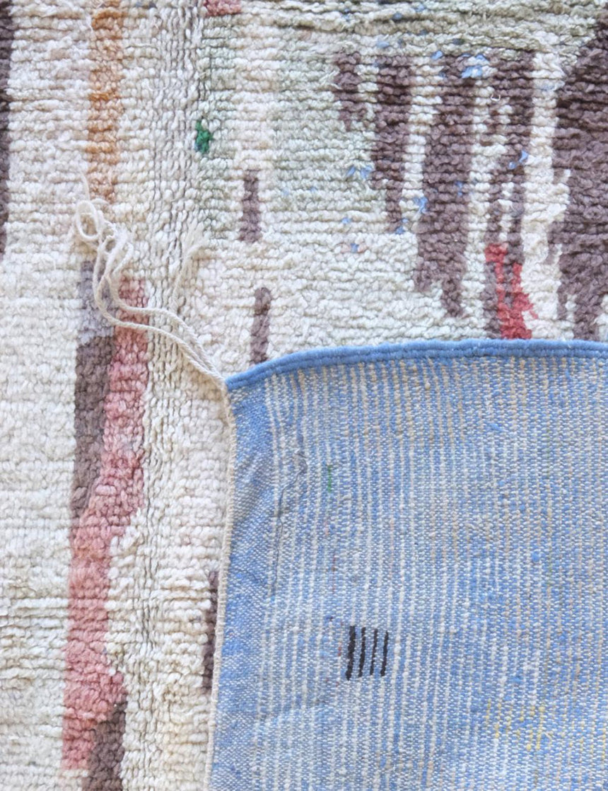 Tapis berbère abstrait et raffiné noué main en laine 185 x 240 cm - AFKliving