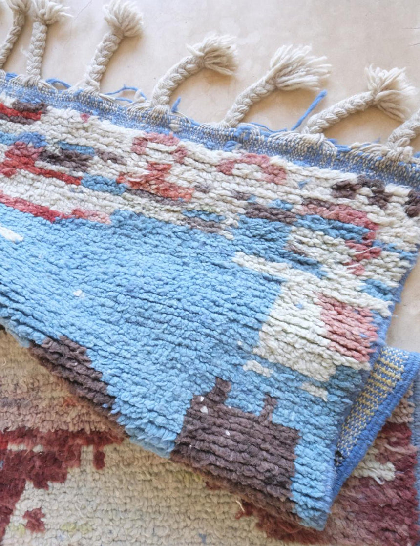 Tapis berbère abstrait et raffiné noué main en laine 185 x 240 cm - AFKliving