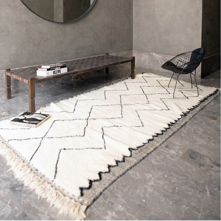 Tapis berbère élégant et design noué main Riad