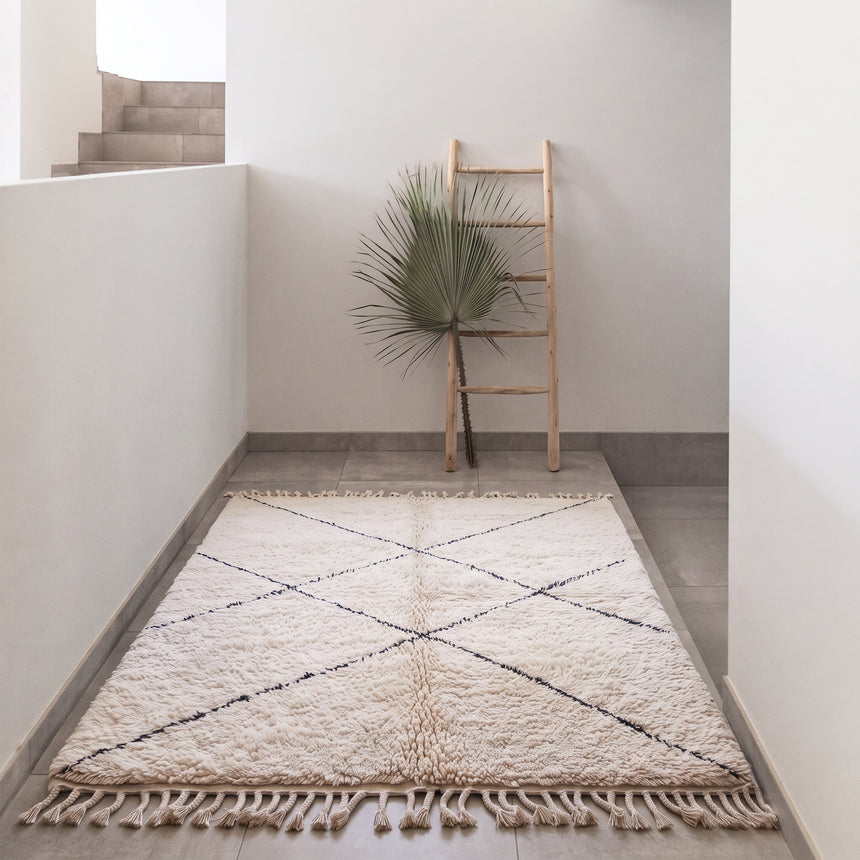 Tapis berbère graphique et élégant Ouarzazate fait main