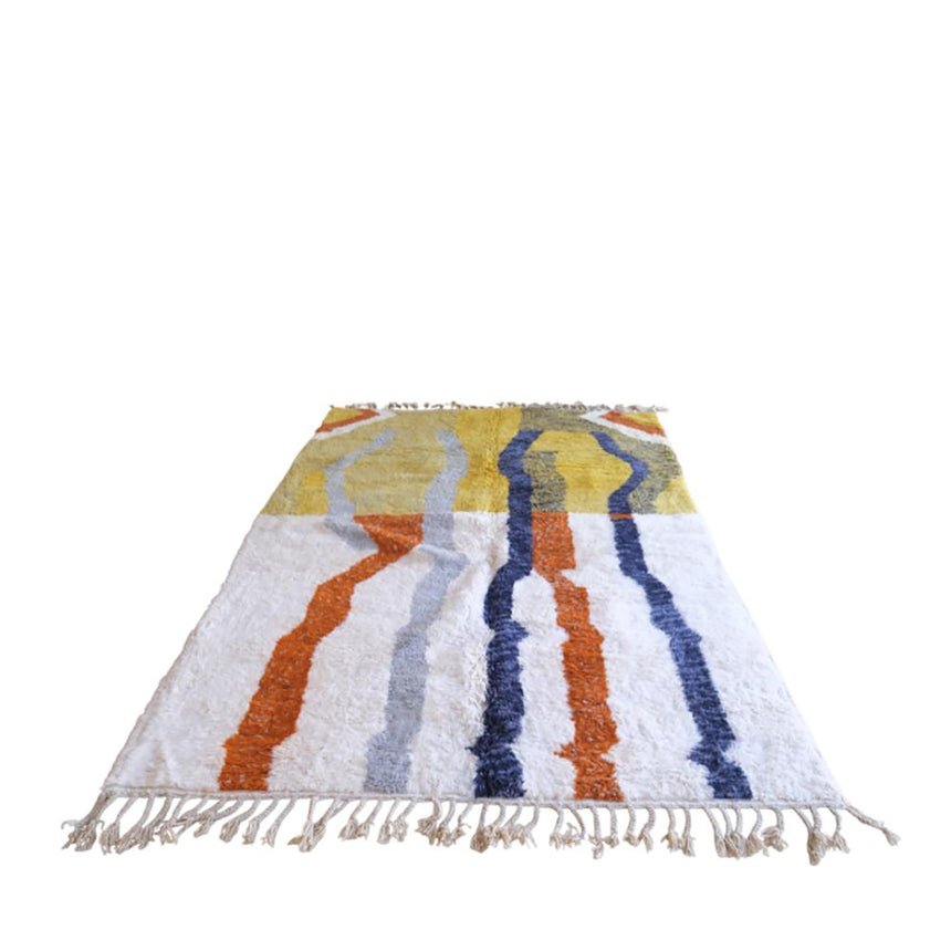 Tapis Berbere Boujaad abstrait contemporain 224 x 280 cm - AFKliving