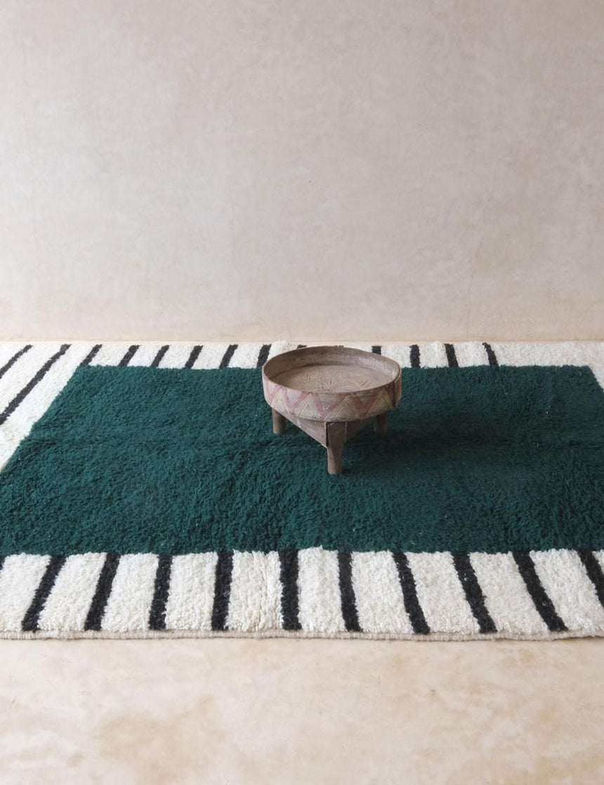 Tapis berbère contemporain aux lignes graphiques en laine 184 x 276 cm - AFKliving