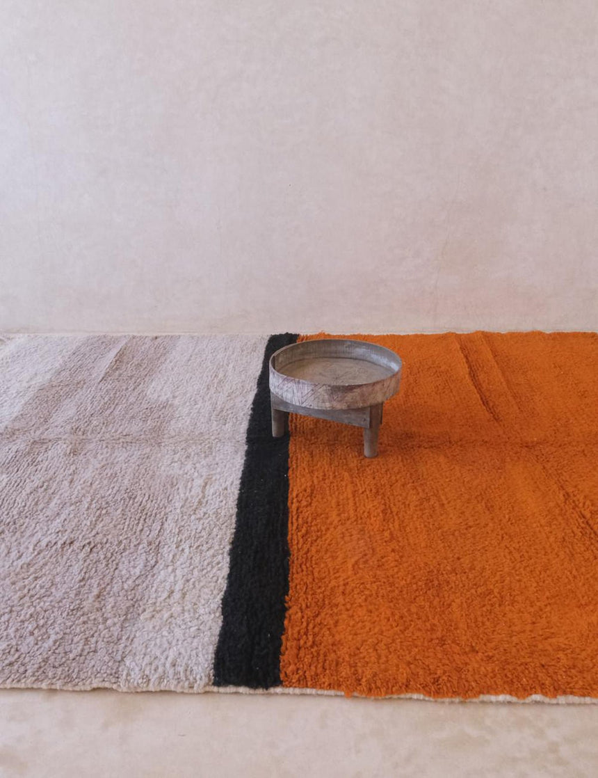 Tapis berbère contemporain aux lignes graphiques en laine 220 x 269 cm - AFKliving