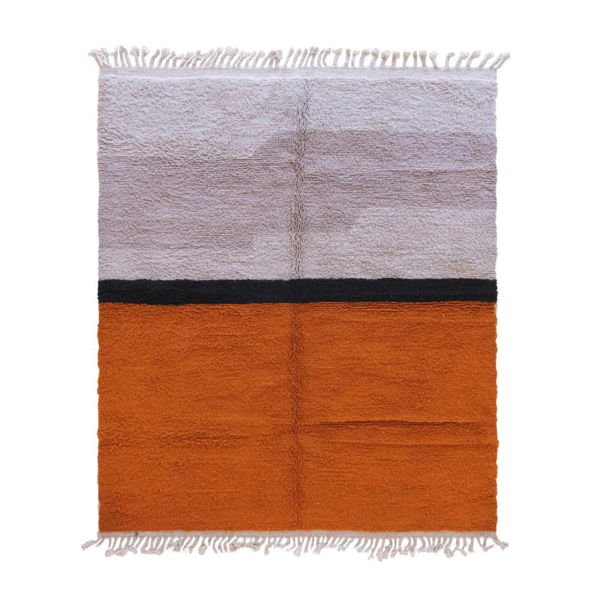 Tapis berbère contemporain aux lignes graphiques en laine 220 x 269 cm - AFKliving