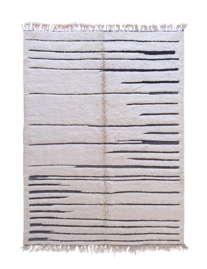 Tapis berbère contemporain aux lignes graphiques en laine 234 x 330 cm - AFKliving