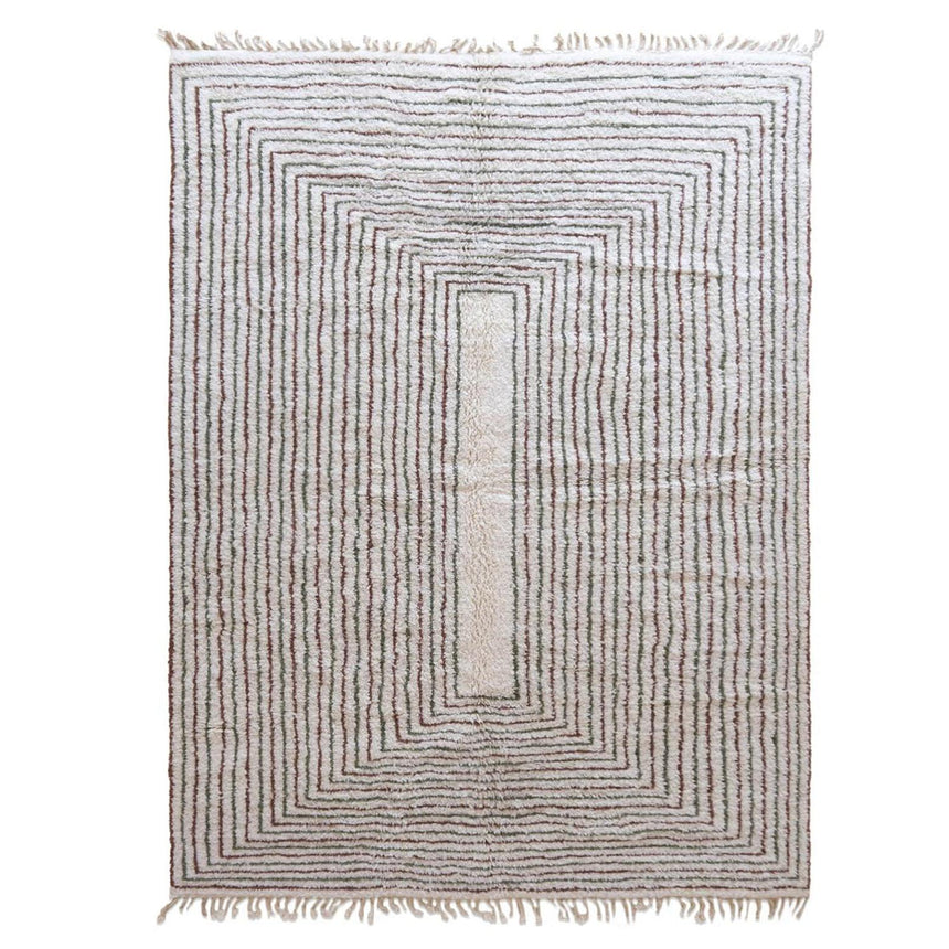 Tapis berbère contemporain aux lignes graphiques en laine 253 x 346 cm - AFKliving