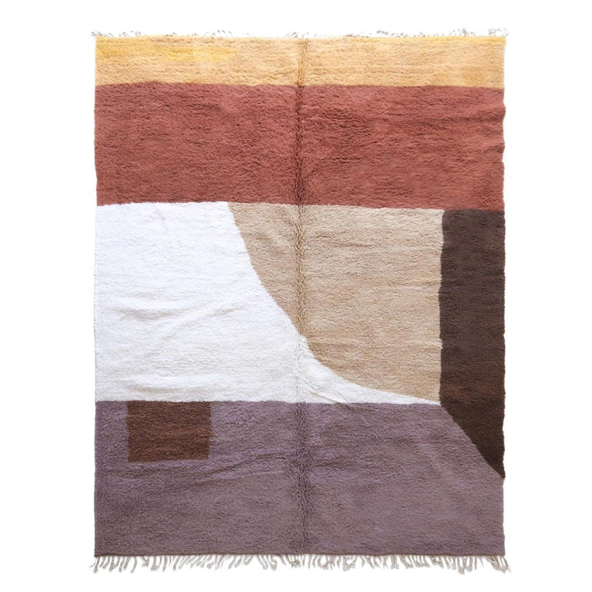 Tapis berbère contemporain aux lignes graphiques laine 300 x 402 cm - AFKliving