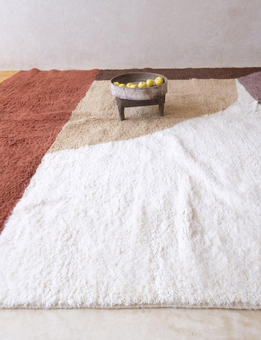 Tapis berbère contemporain aux lignes graphiques laine 300 x 402 cm - AFKliving