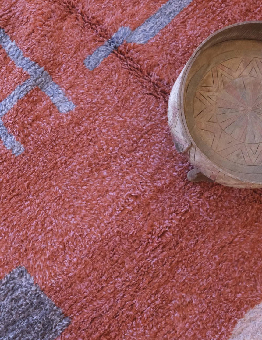 Tapis berbère décoratif et original en laine naturelle 203 x 304 cm - AFKliving