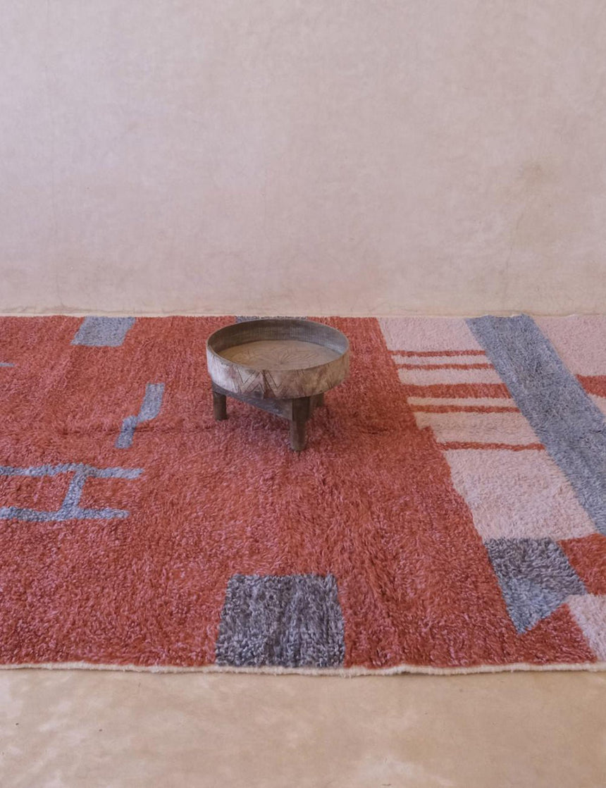 Tapis berbère décoratif et original en laine naturelle 203 x 304 cm - AFKliving