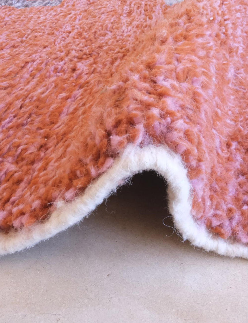 Tapis berbère décoratif et original en laine naturelle 203 x 304 cm - AFKliving