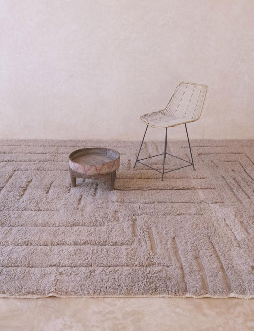 Tapis berbère design tissage en relief en laine 242 x 342 cm - AFKliving