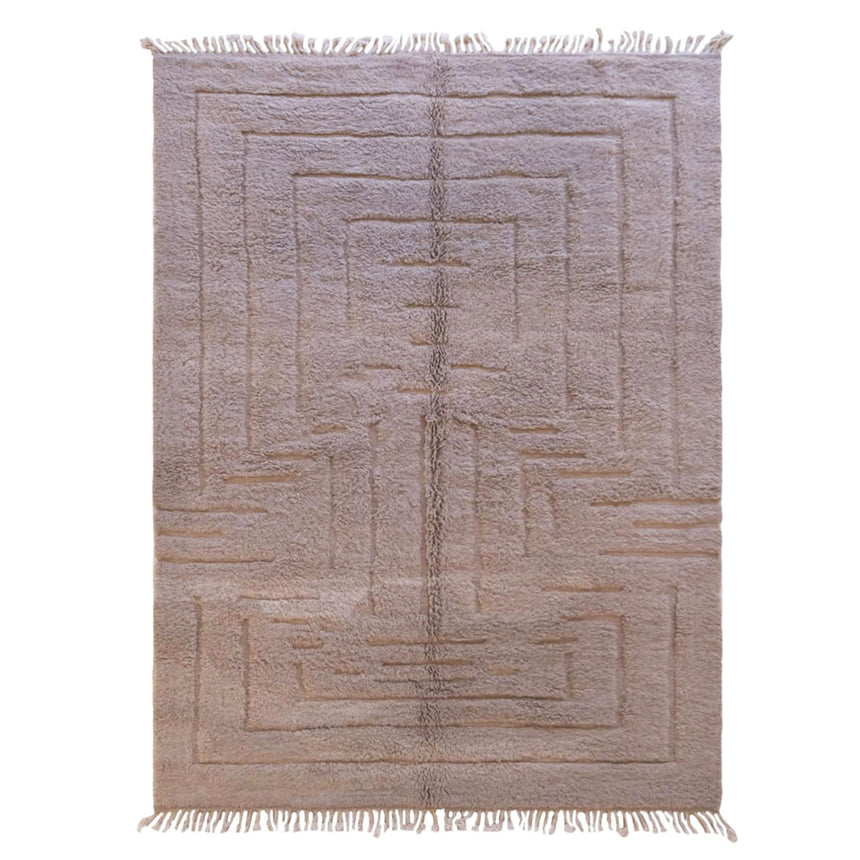 Tapis berbère design tissage en relief en laine