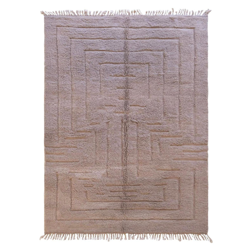 Tapis berbère design tissage en relief en laine 242 x 342 cm - AFKliving