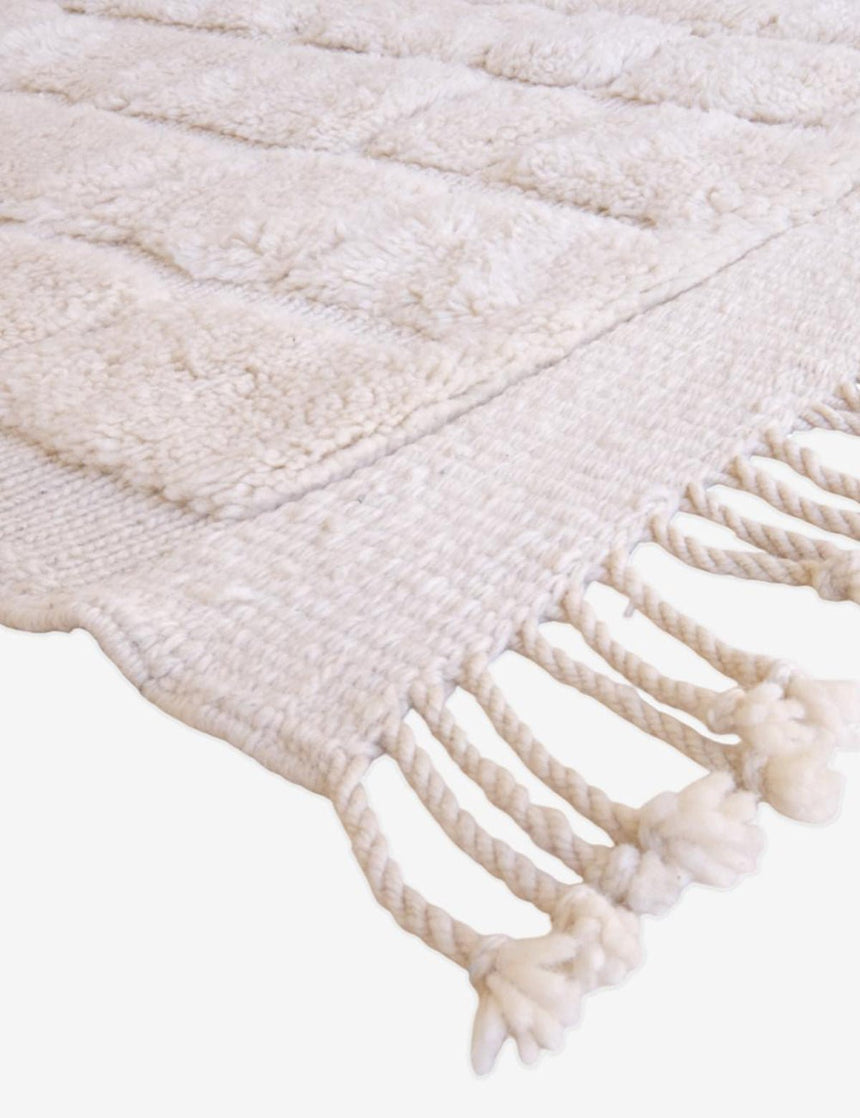 Tapis berbère d'exception tissage en relief en laine 211 x 333 cm - AFKliving