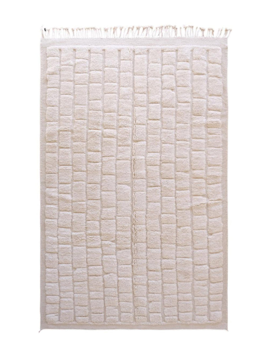 Tapis berbère d'exception tissage en relief en laine 211 x 333 cm - AFKliving