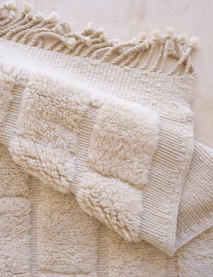 Tapis berbère d'exception tissage en relief en laine 211 x 333 cm - AFKliving